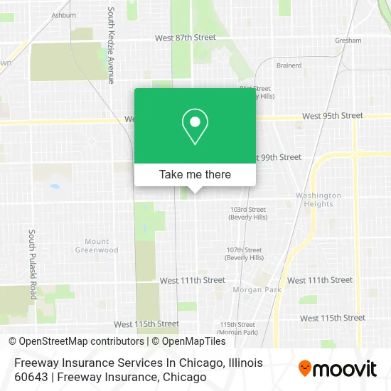Freeway Insurance Services In Chicago, Illinois 60643 | Freeway Insurance map