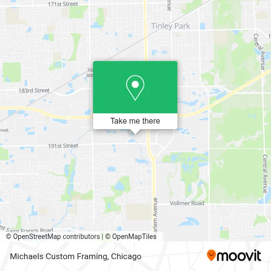 Michaels Custom Framing map