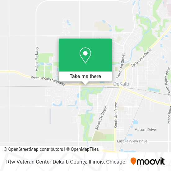 Rtw Veteran Center Dekalb County, Illinois map