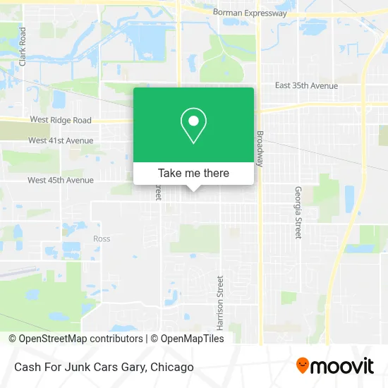 Cash For Junk Cars Gary map