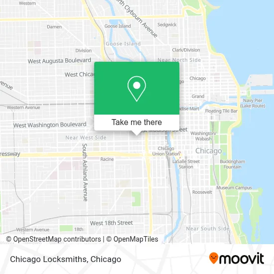 Chicago Locksmiths map