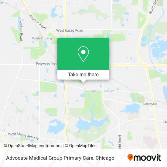 Advocate Medical Group Primary Care map