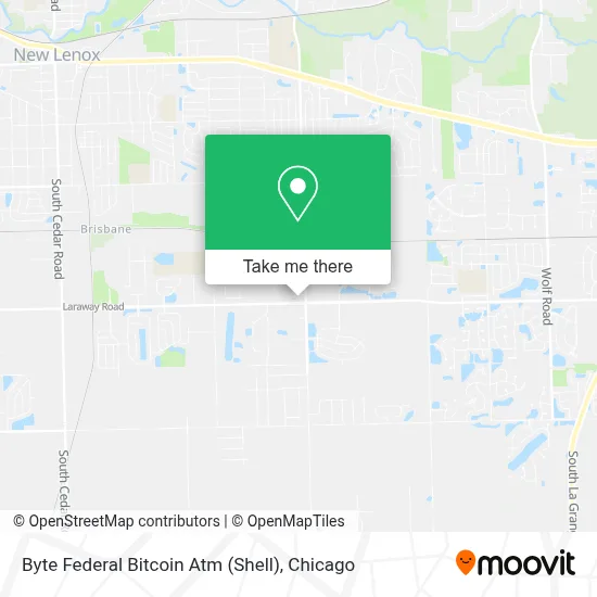 Byte Federal Bitcoin Atm (Shell) map