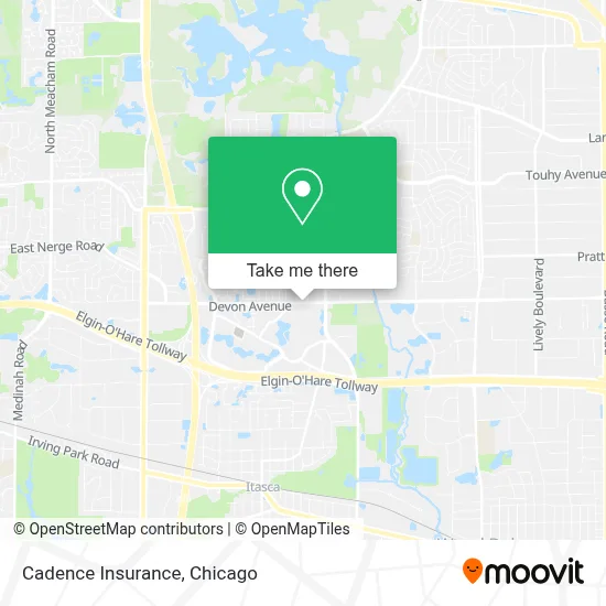 Cadence Insurance map