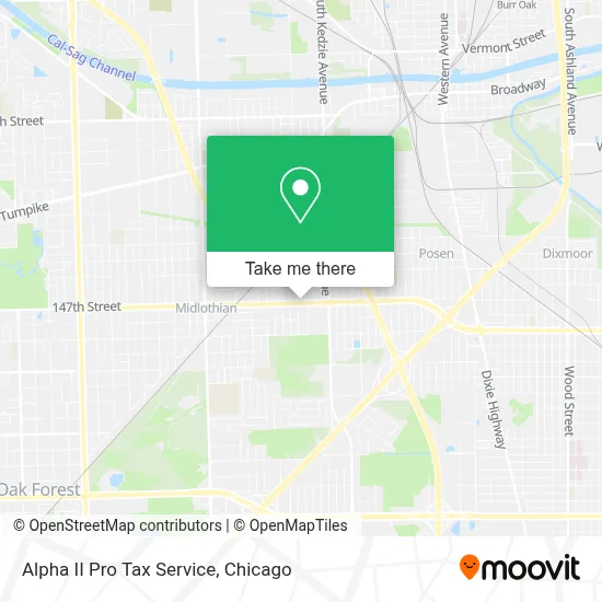 Alpha II Pro Tax Service map