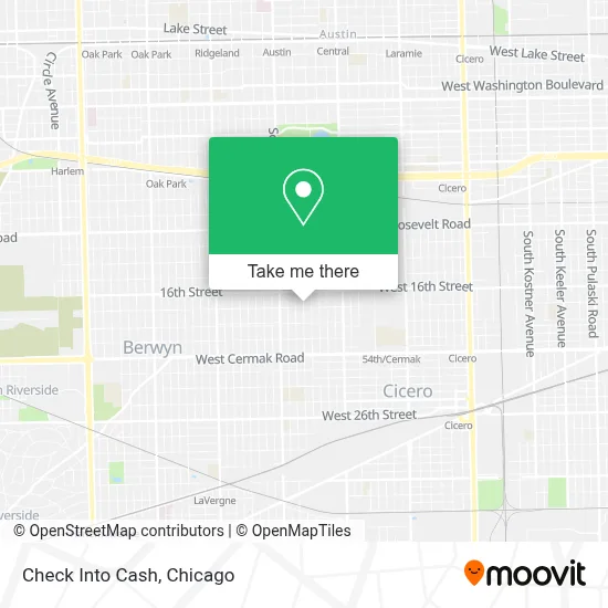 Check Into Cash map