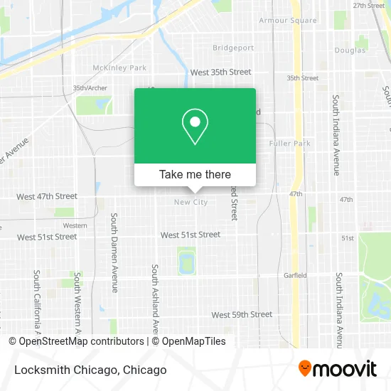 Locksmith Chicago map