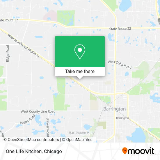 One Life Kitchen map