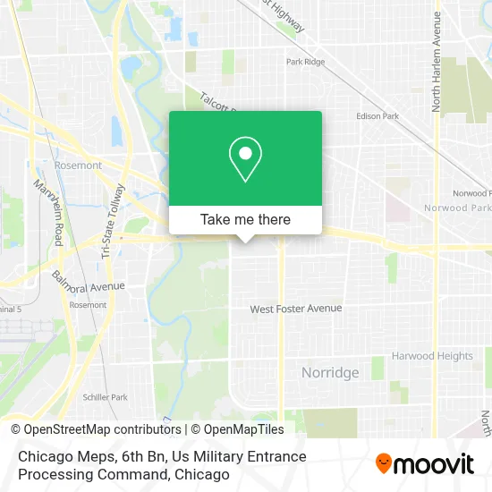 Chicago Meps, 6th Bn, Us Military Entrance Processing Command map