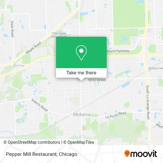 Pepper Mill Restaurant map
