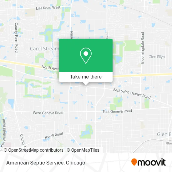 American Septic Service map