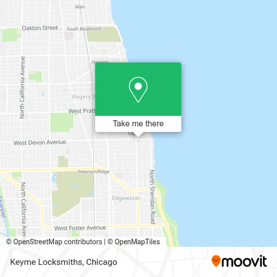 Keyme Locksmiths map
