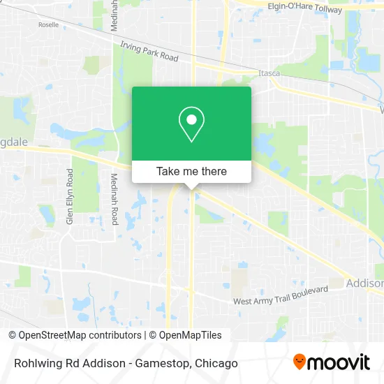 Rohlwing Rd Addison - Gamestop map