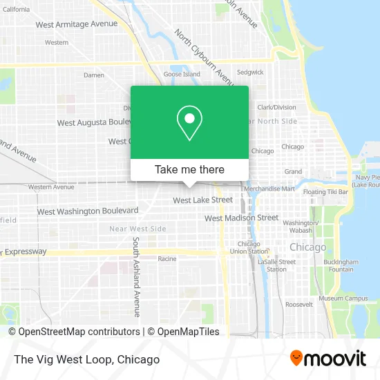 The Vig West Loop map