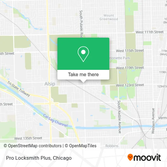 Pro Locksmith Plus map
