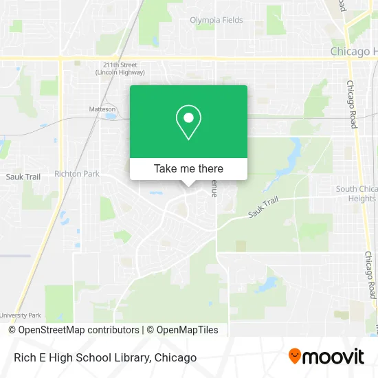 Rich E High School Library map