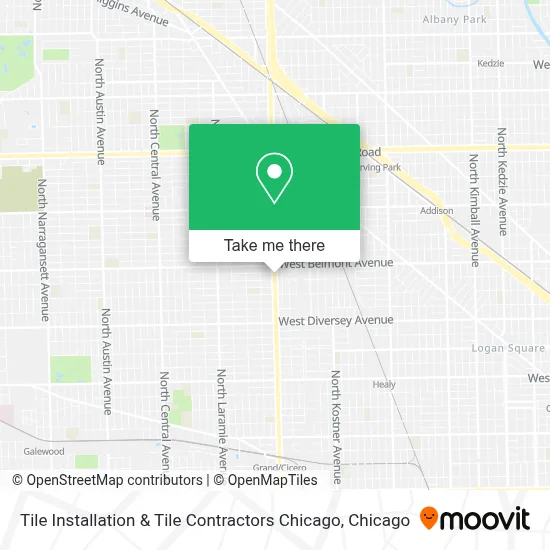 Tile Installation & Tile Contractors Chicago map