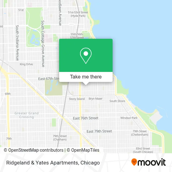 Ridgeland & Yates Apartments map