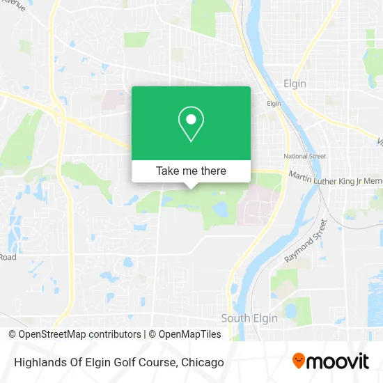 Highlands Of Elgin Golf Course map