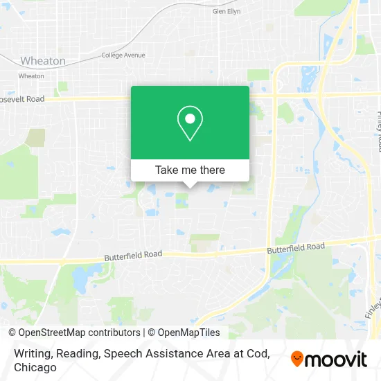 Writing, Reading, Speech Assistance Area at Cod map