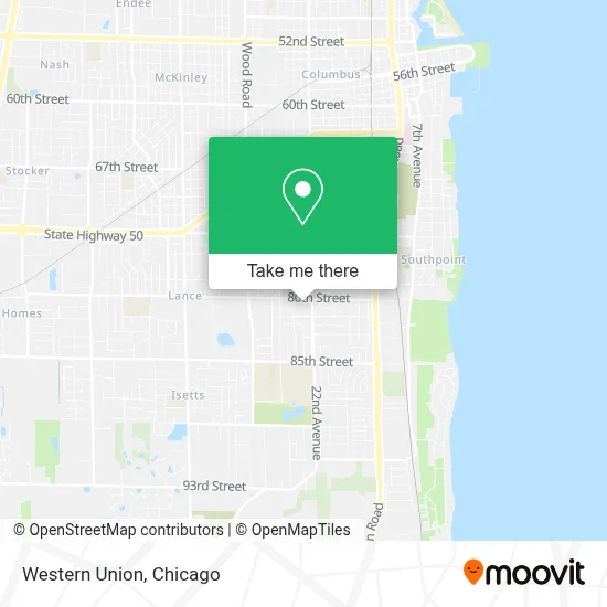 Western Union map