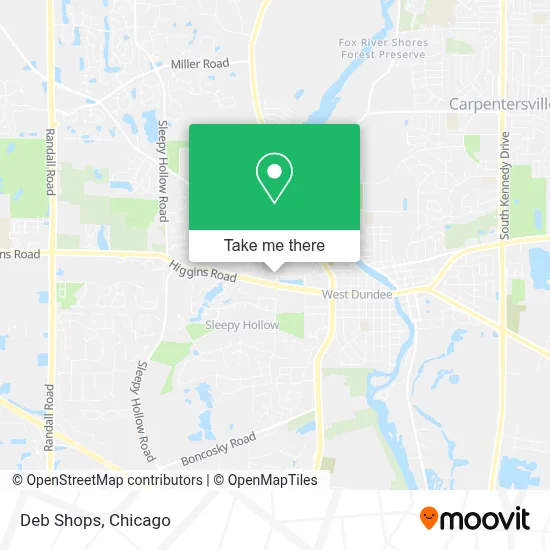 Deb Shops map