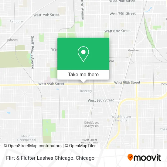 Flirt & Flutter Lashes Chicago map