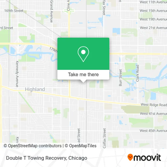 Double T Towing Recovery map