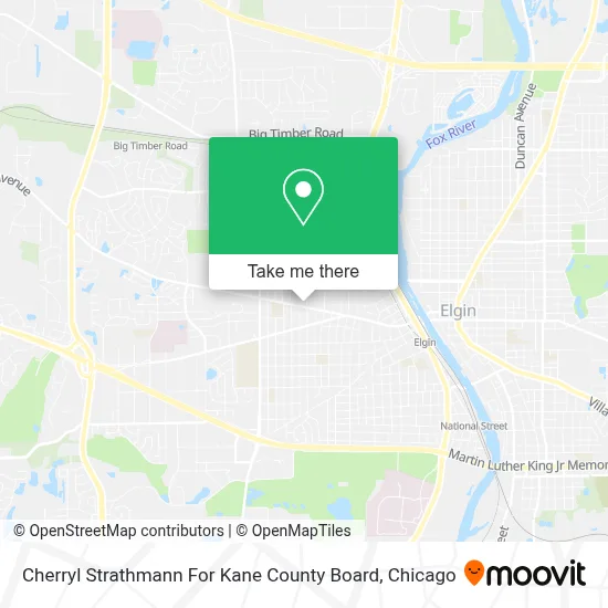 Cherryl Strathmann For Kane County Board map