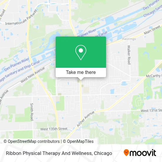 Ribbon Physical Therapy And Wellness map