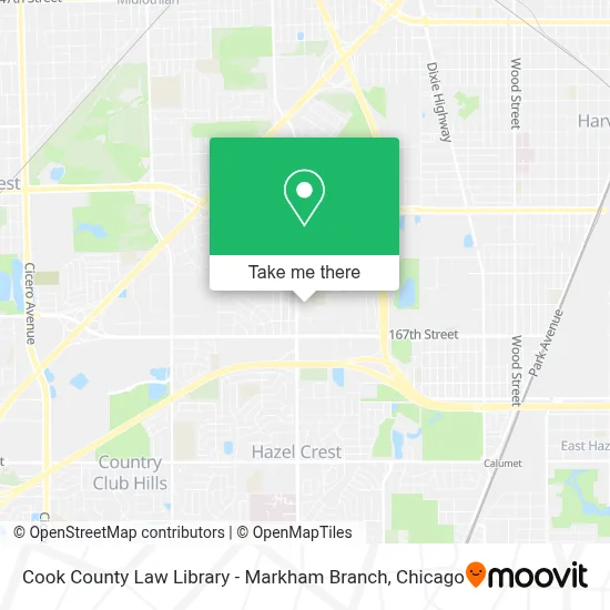 Cook County Law Library - Markham Branch map