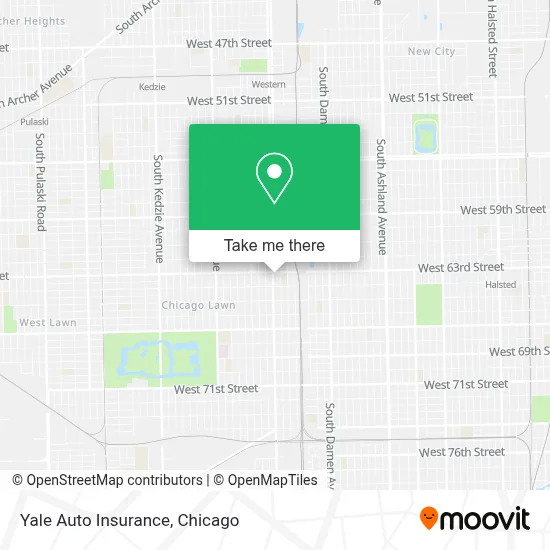 Yale Auto Insurance map