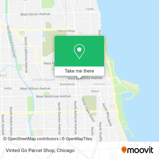Vinted Go Parcel Shop map