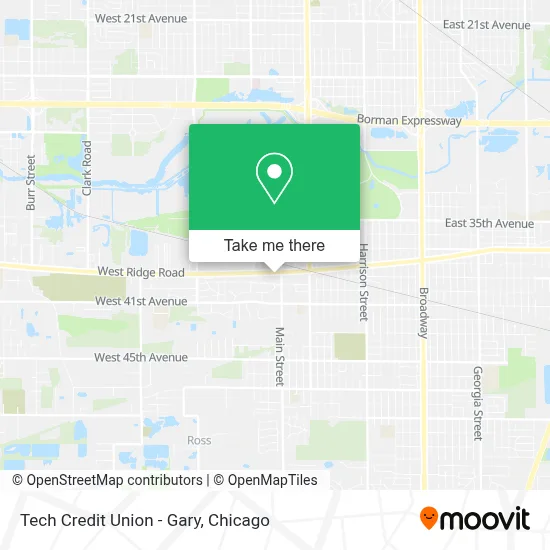 Tech Credit Union - Gary map