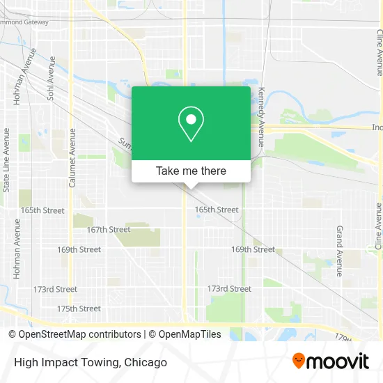 High Impact Towing map