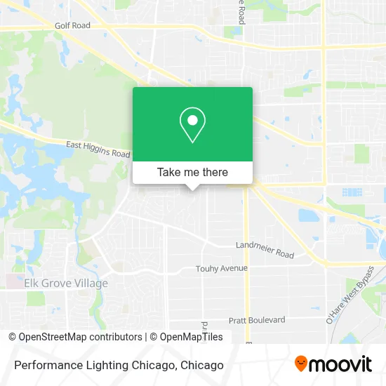 Performance Lighting Chicago map