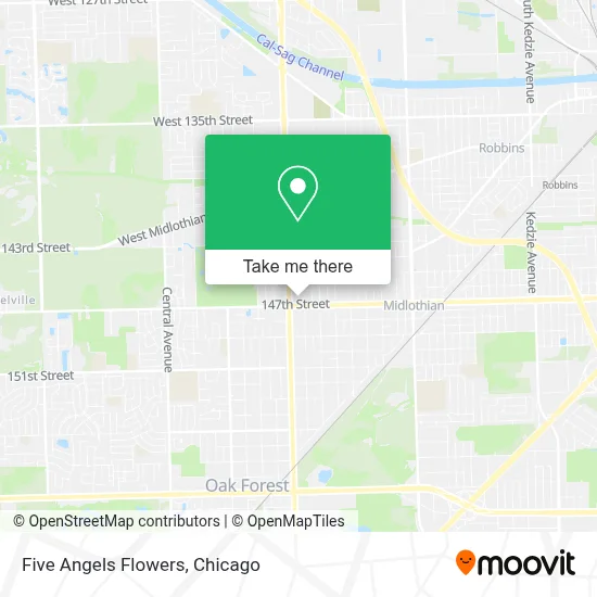 Five Angels Flowers map