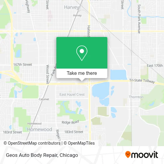 Geos Auto Body Repair map