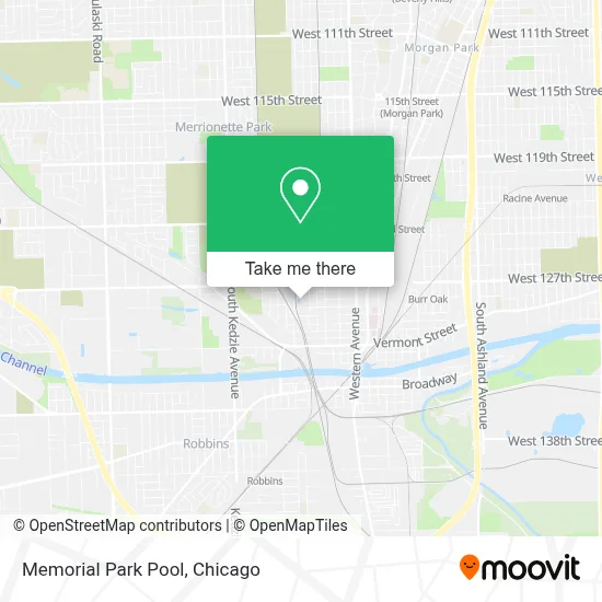 Memorial Park Pool map