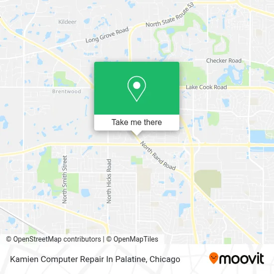 Kamien Computer Repair In Palatine map