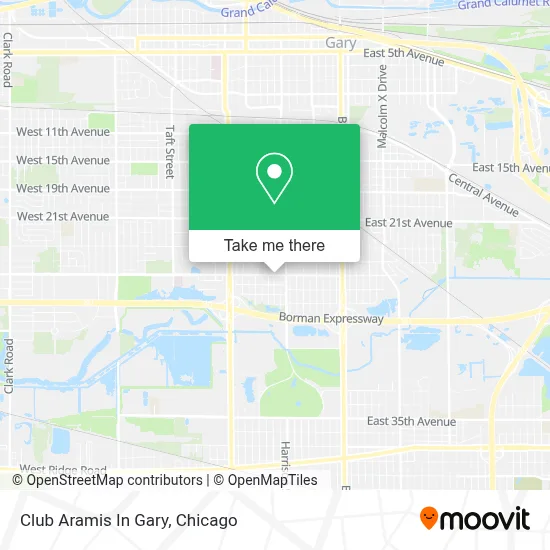 Club Aramis In Gary map