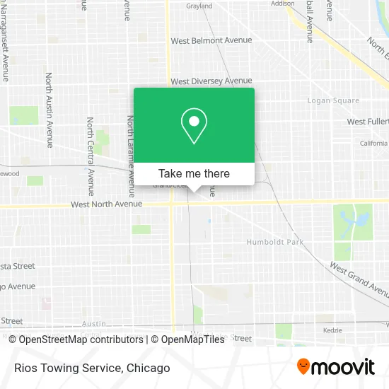 Rios Towing Service map