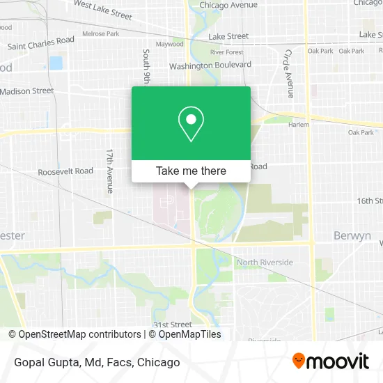 Gopal Gupta, Md, Facs map