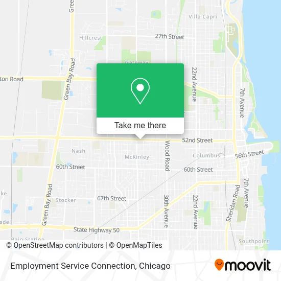 Employment Service Connection map