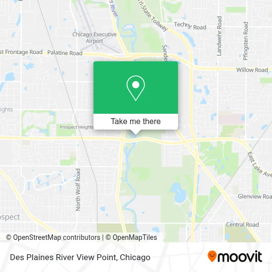 Des Plaines River View Point map