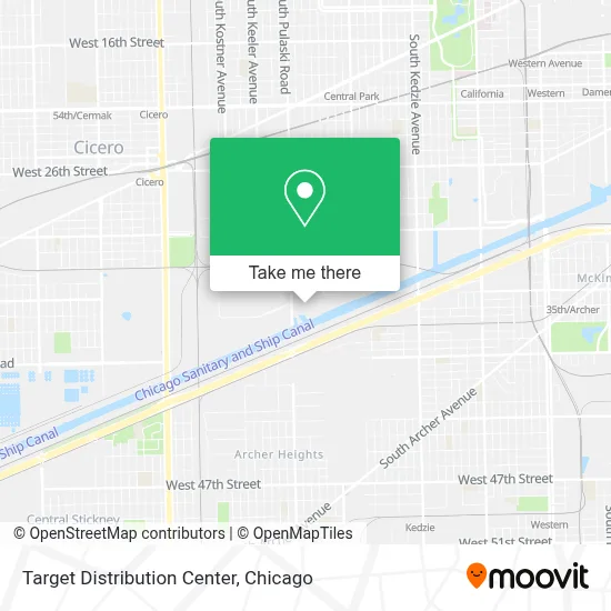 Target Distribution Center map