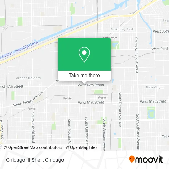 Chicago, Il Shell map