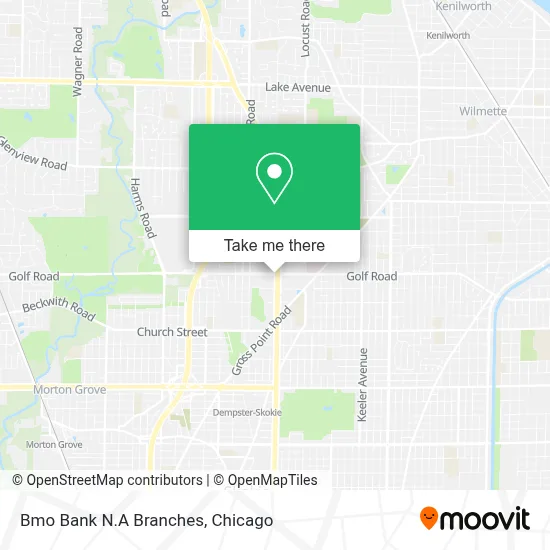Bmo Bank N.A Branches map