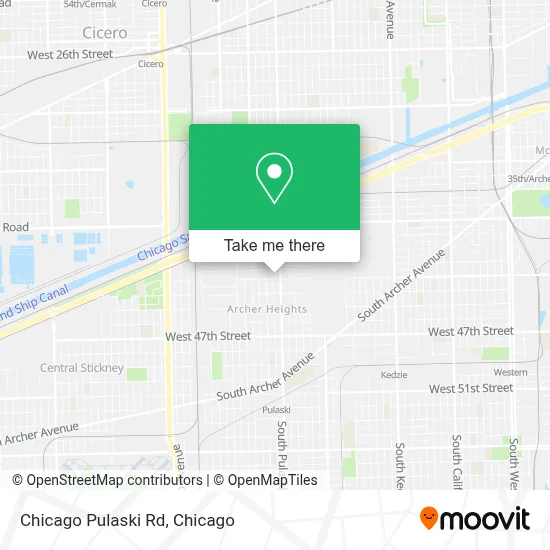 Chicago Pulaski Rd map