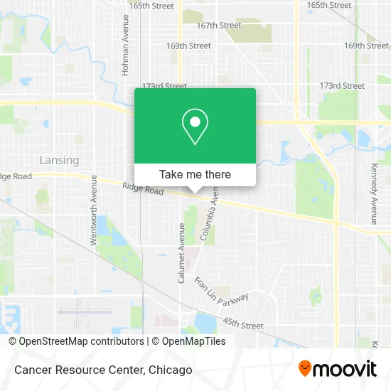 Cancer Resource Center map